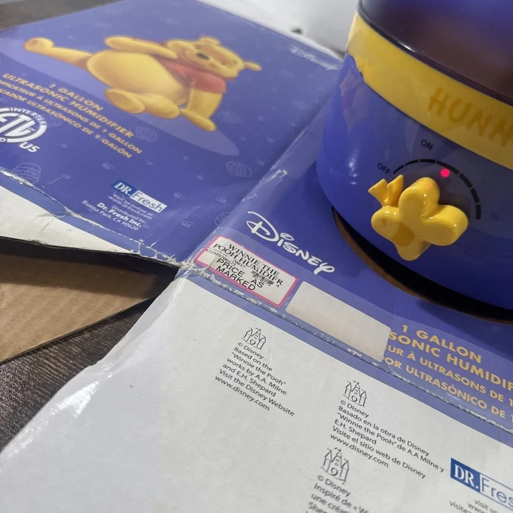 Vintage Disney Ultrasonic Humidifier Cool Mist Winnie The Pooh Night Light  1998
